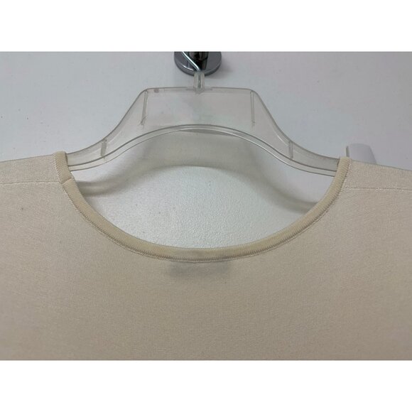 Akris Grass Print Silk Tank Top Sweater Yellow Straw Hay Stripe Sleeveless 10 - Picture 9 of 13